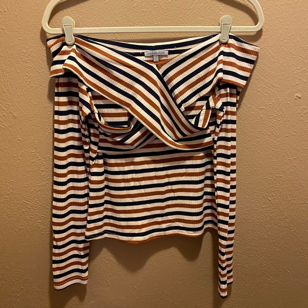 Charlotte Russe off the shoulder long sleeve